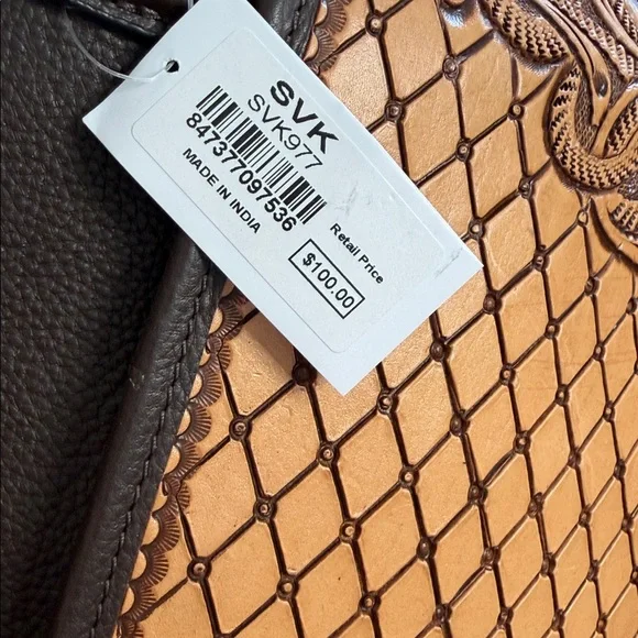 #3 CALF SKIN WESTERN Large Tote*NWT - Picture 6 of 8